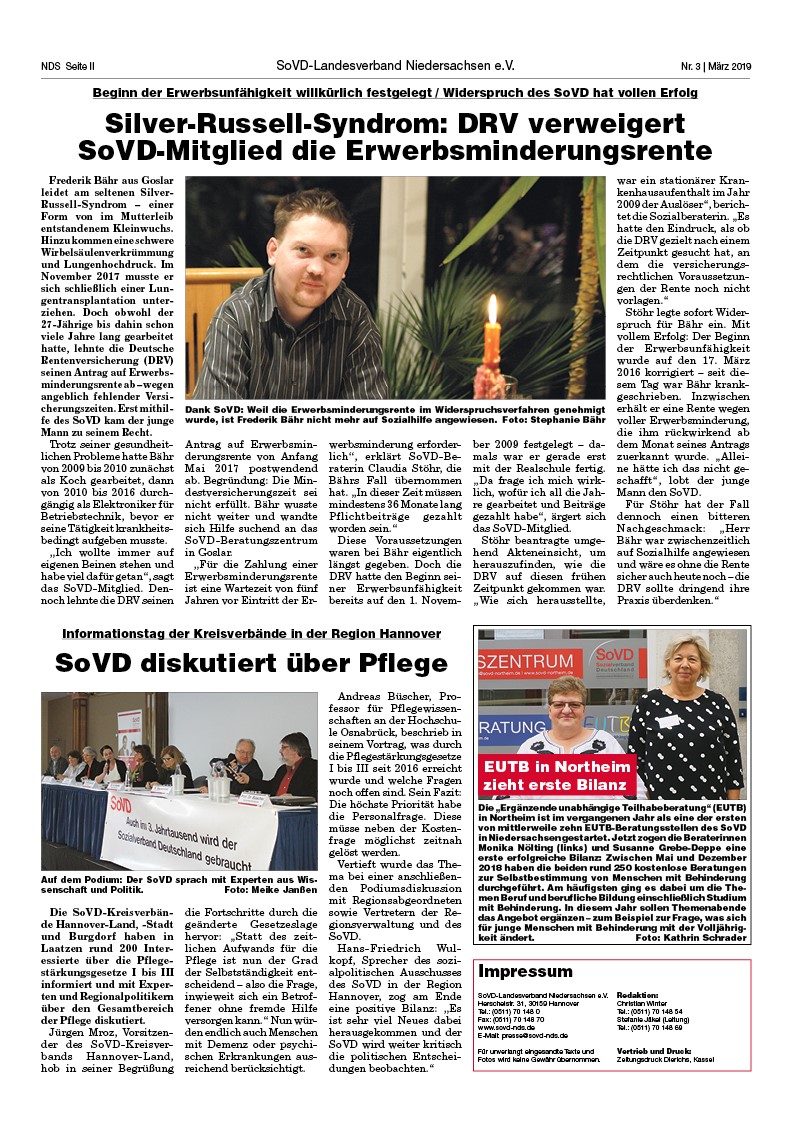 SoVD Zeitung; Ausgabe Nr.3/März 2019 - Seite 2