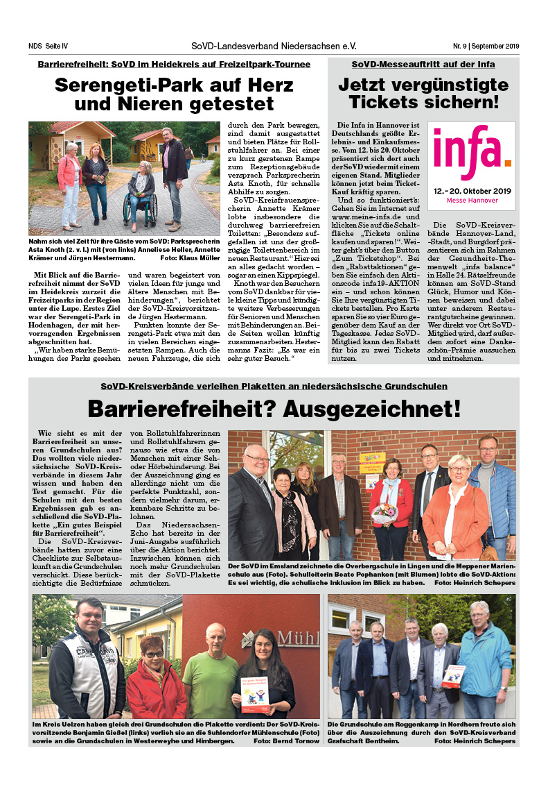 SoVD Zeitung; Ausgabe Nr.9/September 2019 - Seite 4