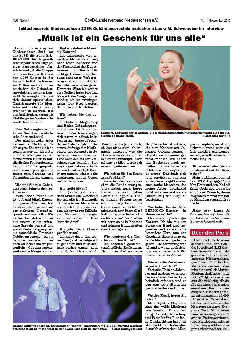 SoVD Zeitung; Ausgabe Nr.11/November 2019 - Seite 2