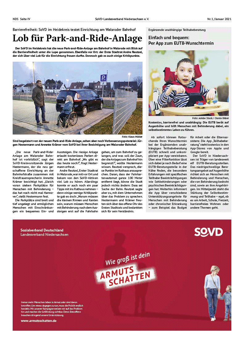 SoVD Zeitung; Ausgabe Nr.1/Januar 2021 - Seite 4