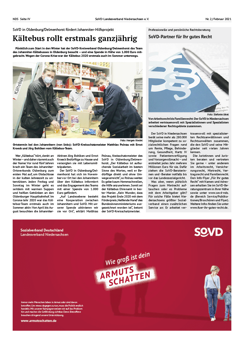 SoVD Zeitung; Ausgabe Nr.2/Februar 2021 - Seite 4