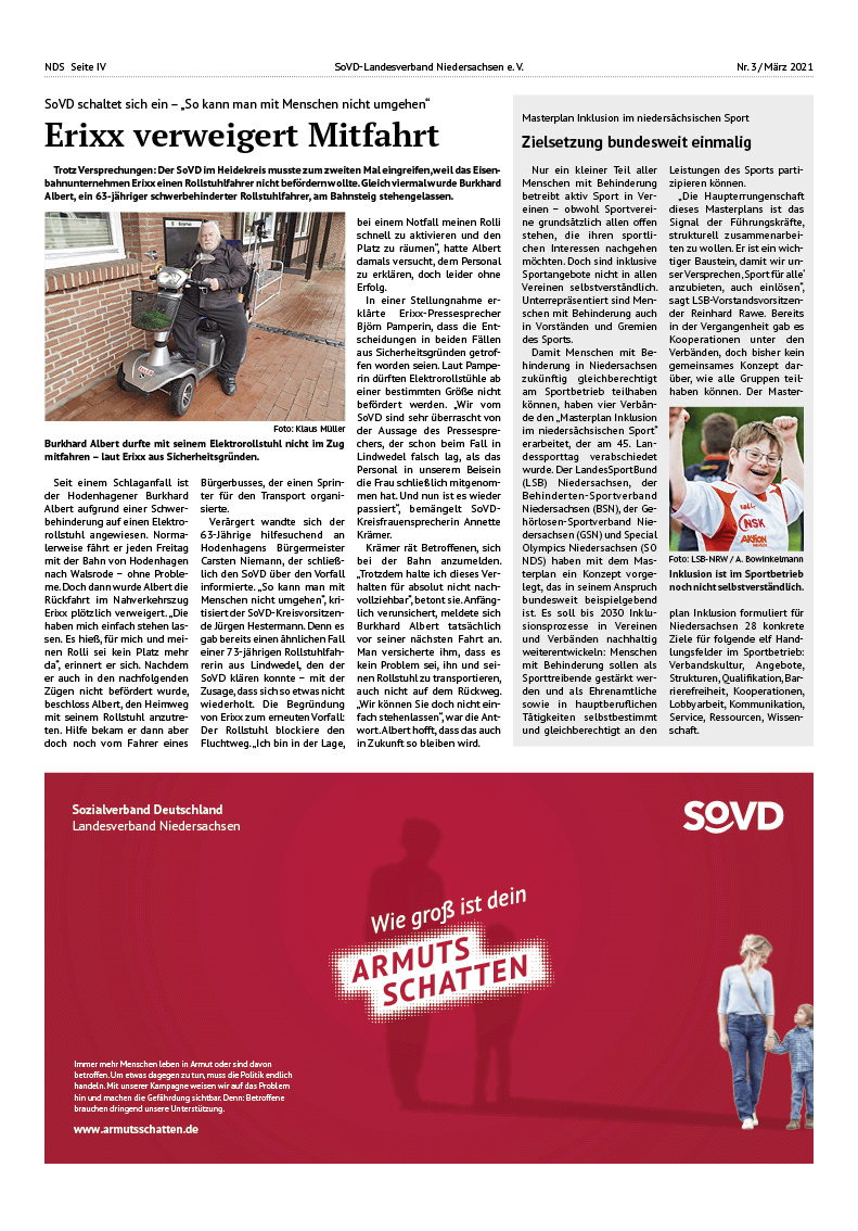 SoVD Zeitung; Ausgabe Nr.3/März 2021 - Seite 4