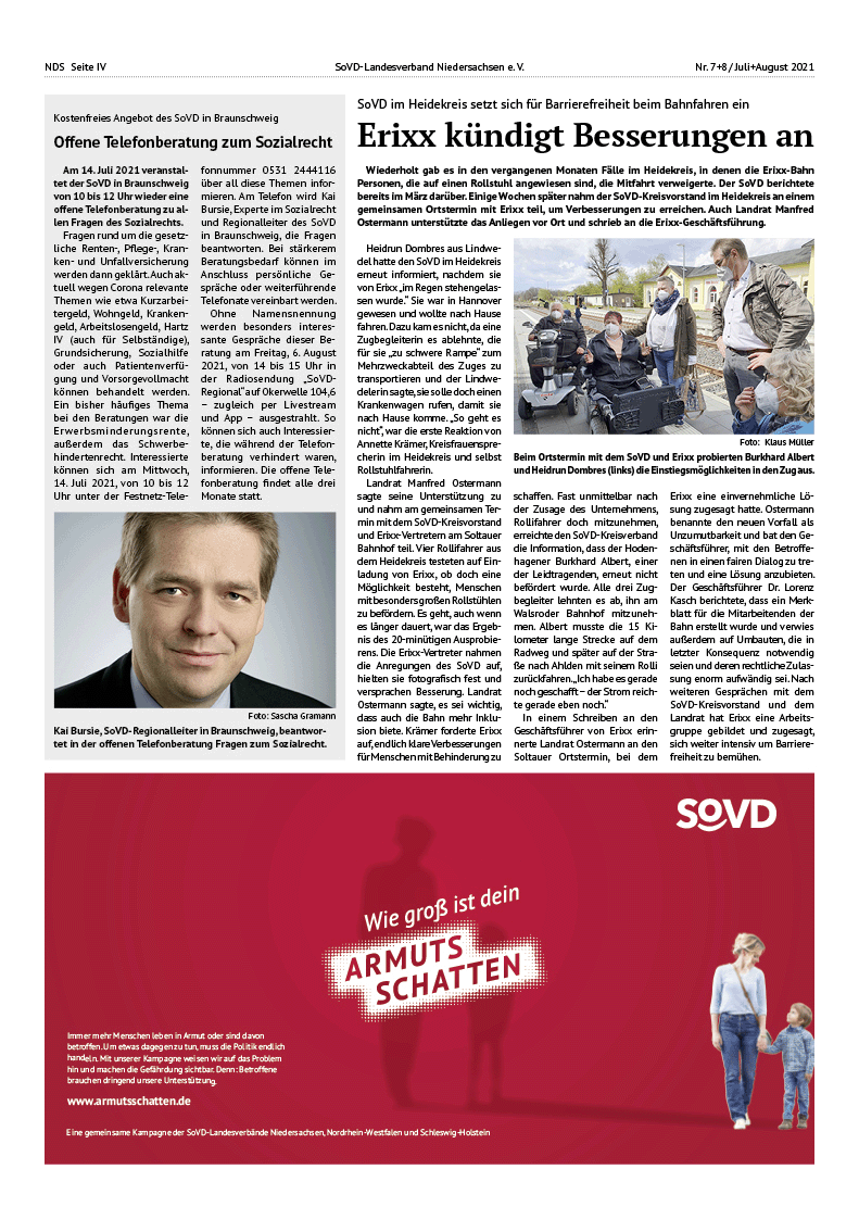 SoVD Zeitung; Ausgabe Nr.7/Juli 2021 - Seite 4