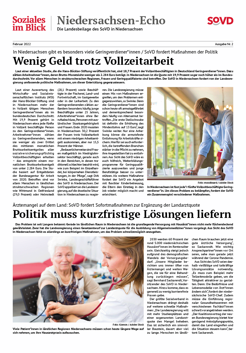 SoVD Zeitung; Ausgabe Nr.2/Februar 2022 - Gesamt
