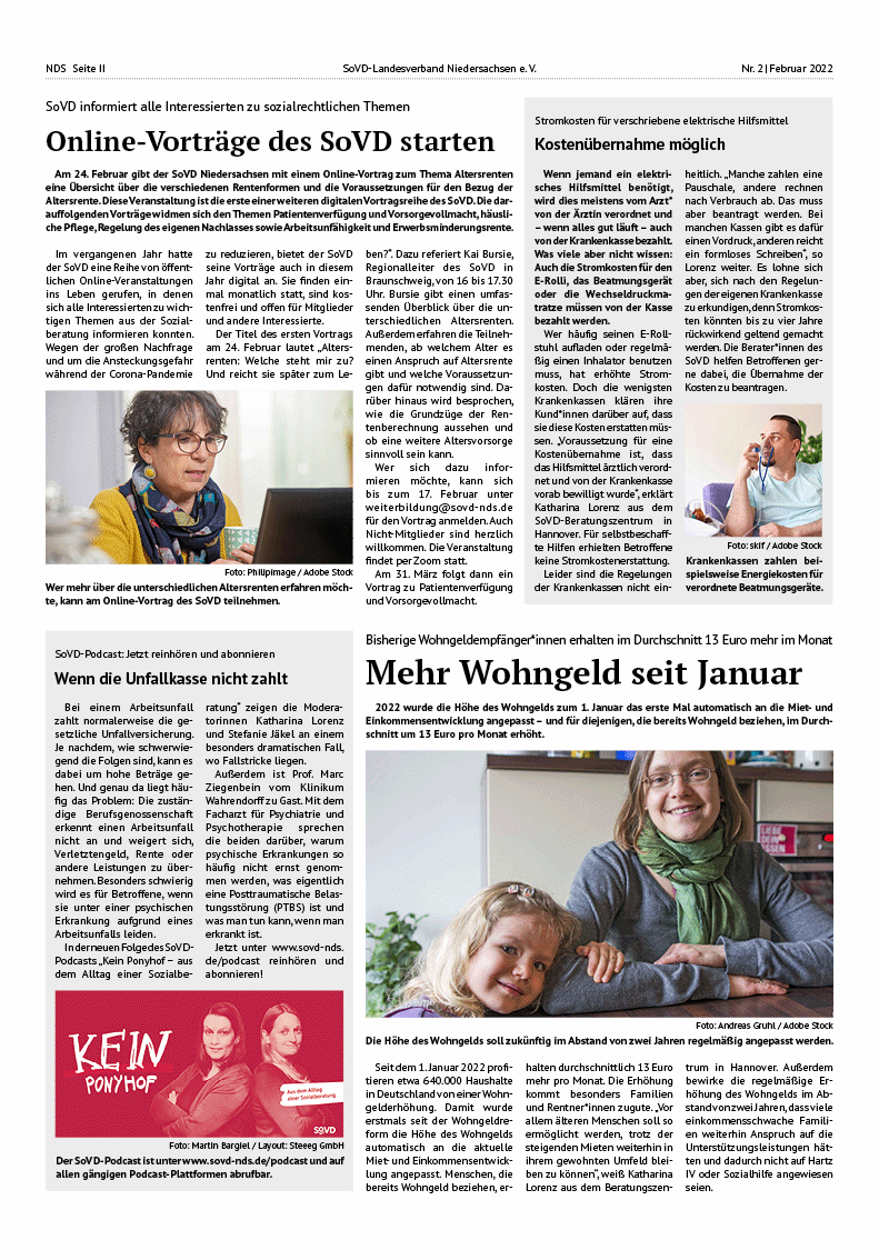 SoVD Zeitung; Ausgabe Nr.2/Februar 2022 - Seite 2