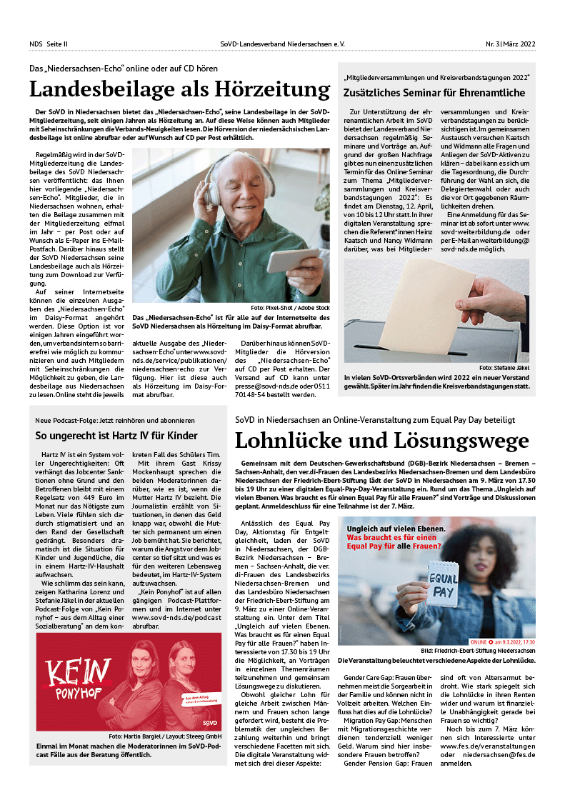 SoVD Zeitung; Ausgabe Nr.3/März 2022 - Seite 2
