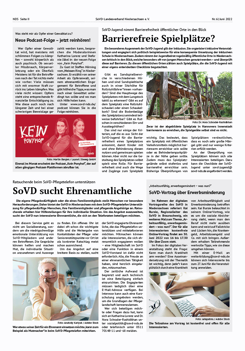 SoVD Zeitung; Ausgabe Nr.6/Juni 2022 - Seite 2