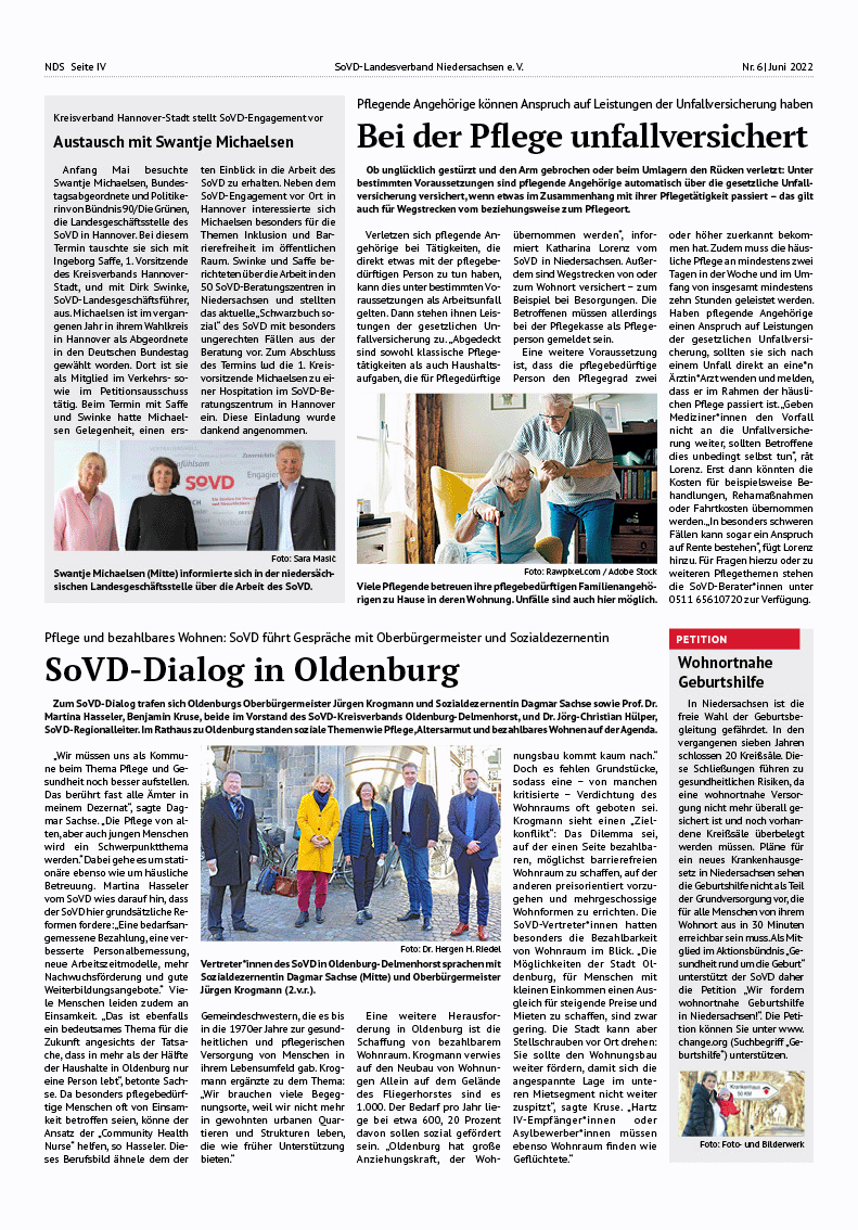 SoVD Zeitung; Ausgabe Nr.6/Juni 2022 - Seite 4