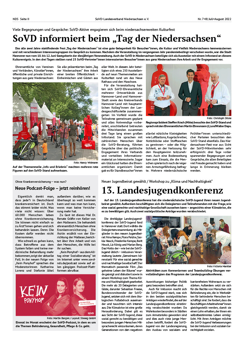 SoVD Zeitung; Ausgabe Nr.7/Juli 2022 - Seite 2