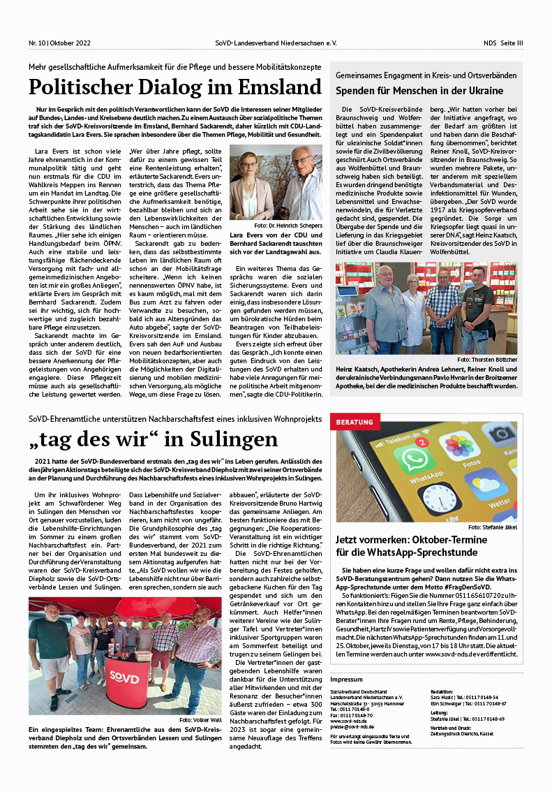 SoVD Zeitung; Ausgabe Nr.10/Oktober 2022 - Seite 3