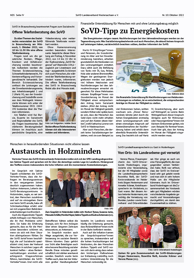 SoVD Zeitung; Ausgabe Nr.10/Oktober 2022 - Seite 4