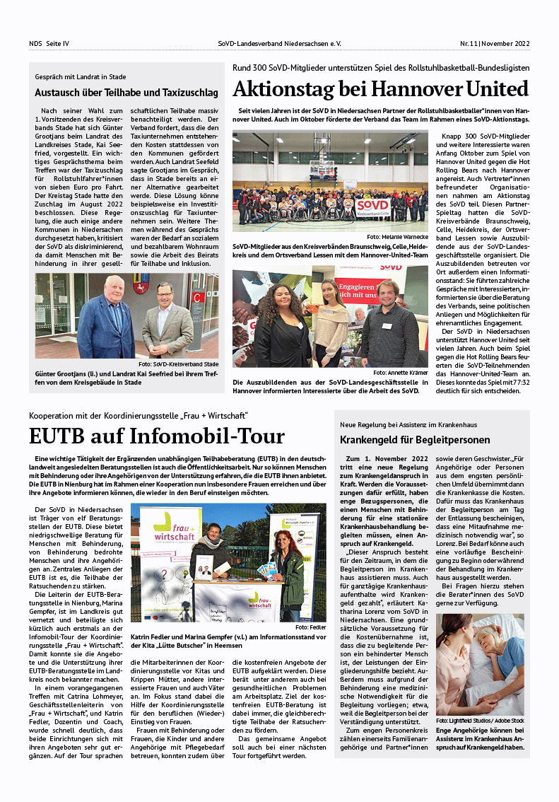 SoVD Zeitung; Ausgabe Nr.11/November 2022 - Seite 4