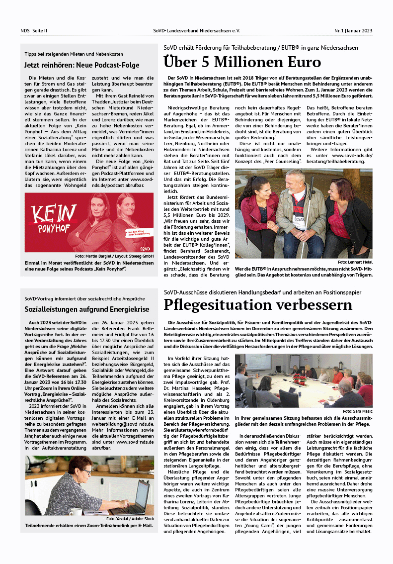 SoVD Zeitung; Ausgabe Nr.1/Januar 2023 - Seite 2