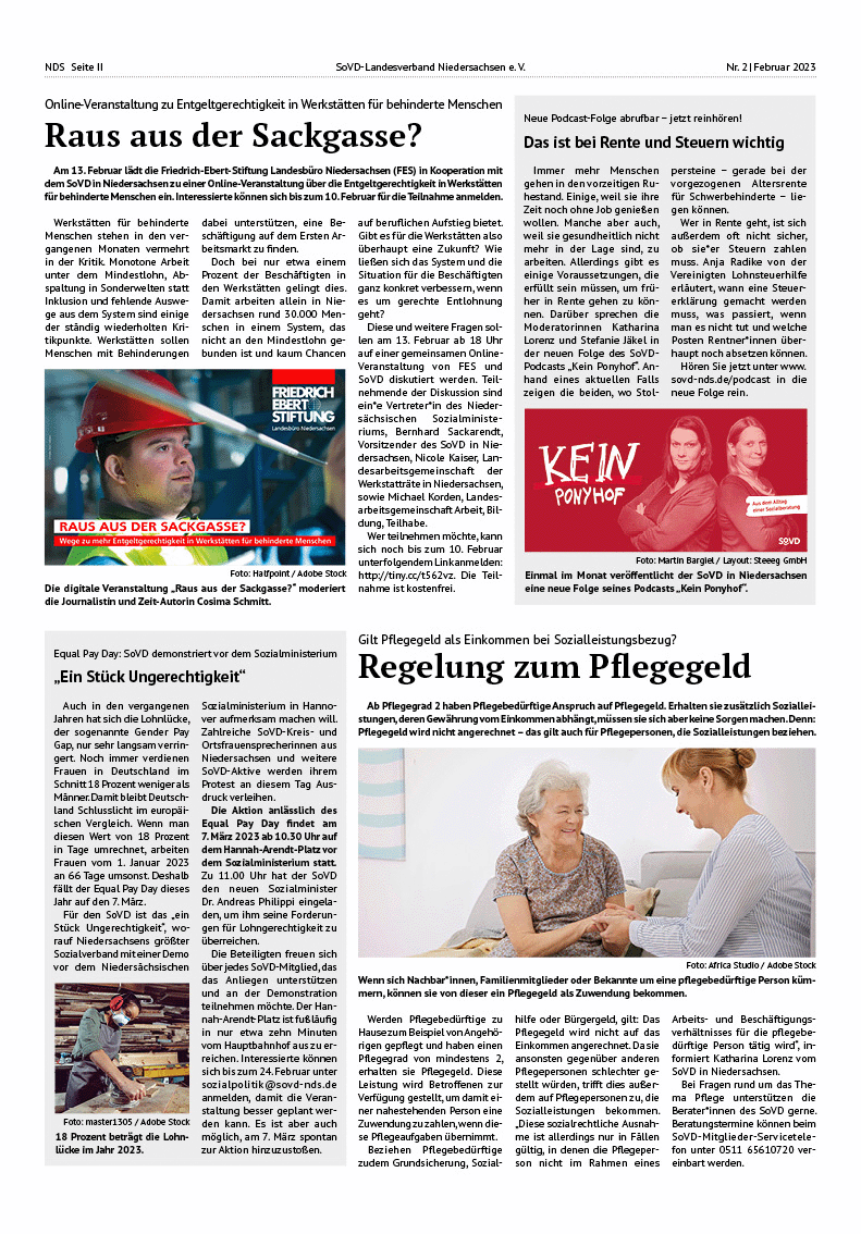 SoVD Zeitung; Ausgabe Nr.2/Februar 2023 - Seite 2