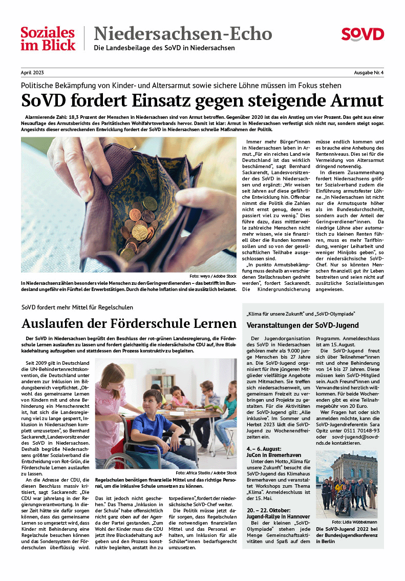 SoVD Zeitung; Ausgabe Nr.4/April 2023 - Gesamt