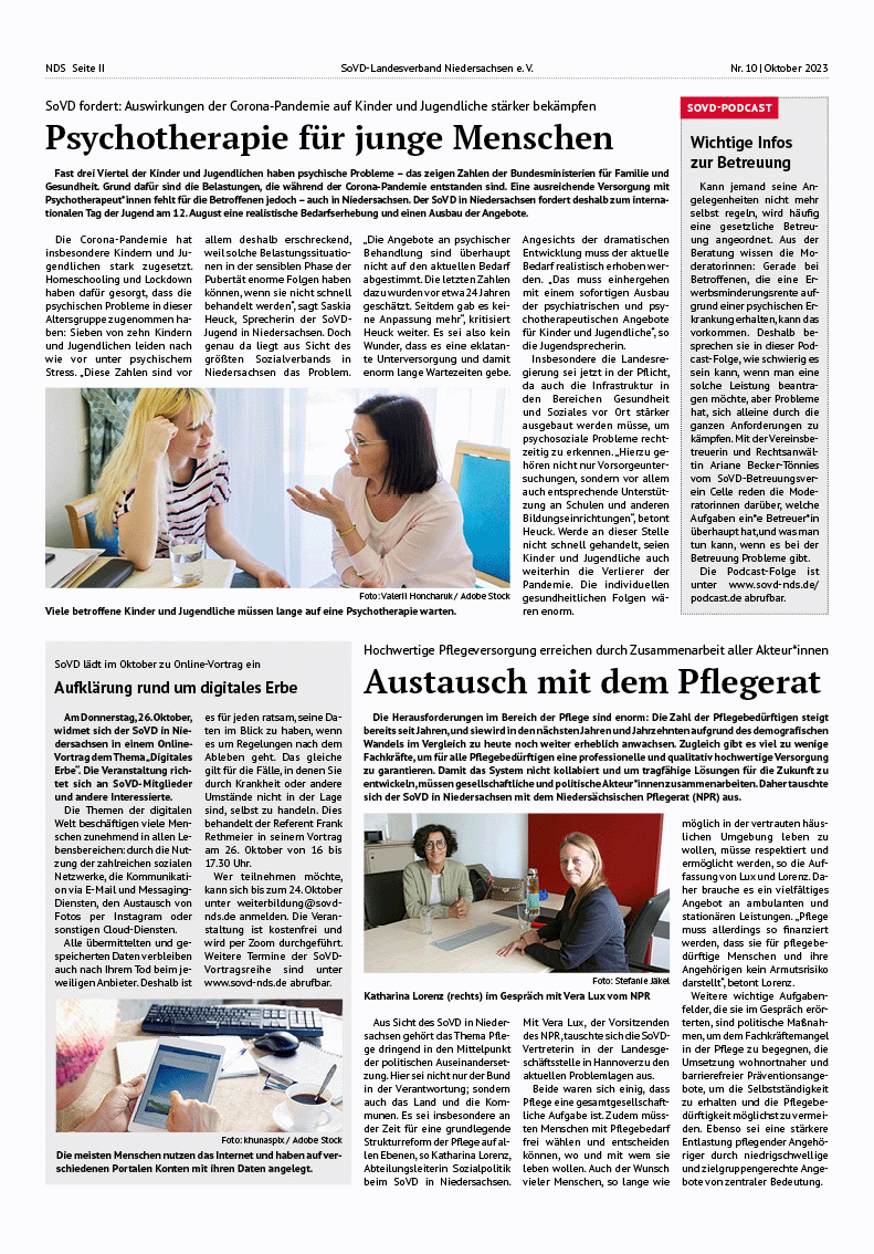 SoVD Zeitung; Ausgabe Nr.10/Oktober 2023 - Seite 2