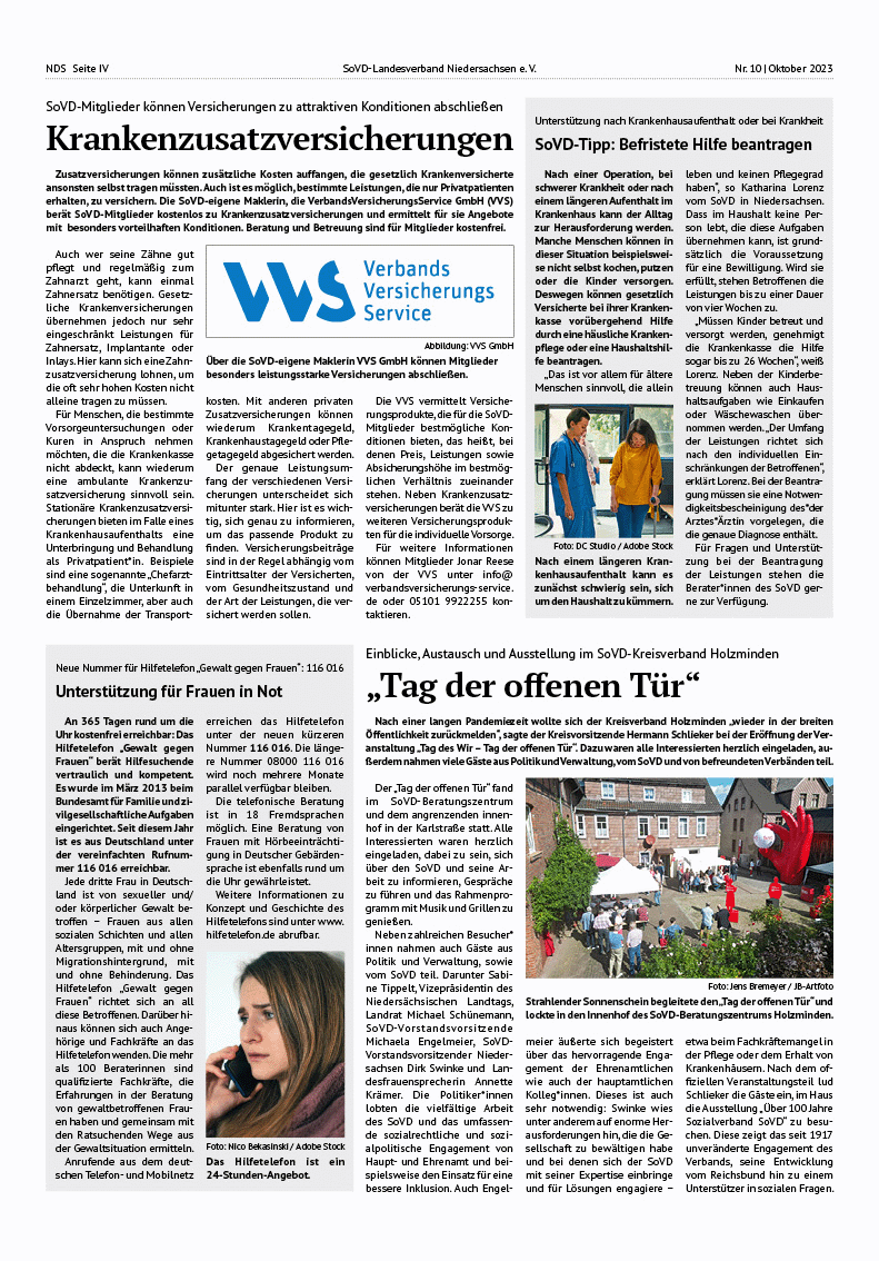 SoVD Zeitung; Ausgabe Nr.10/Oktober 2023 - Seite 4