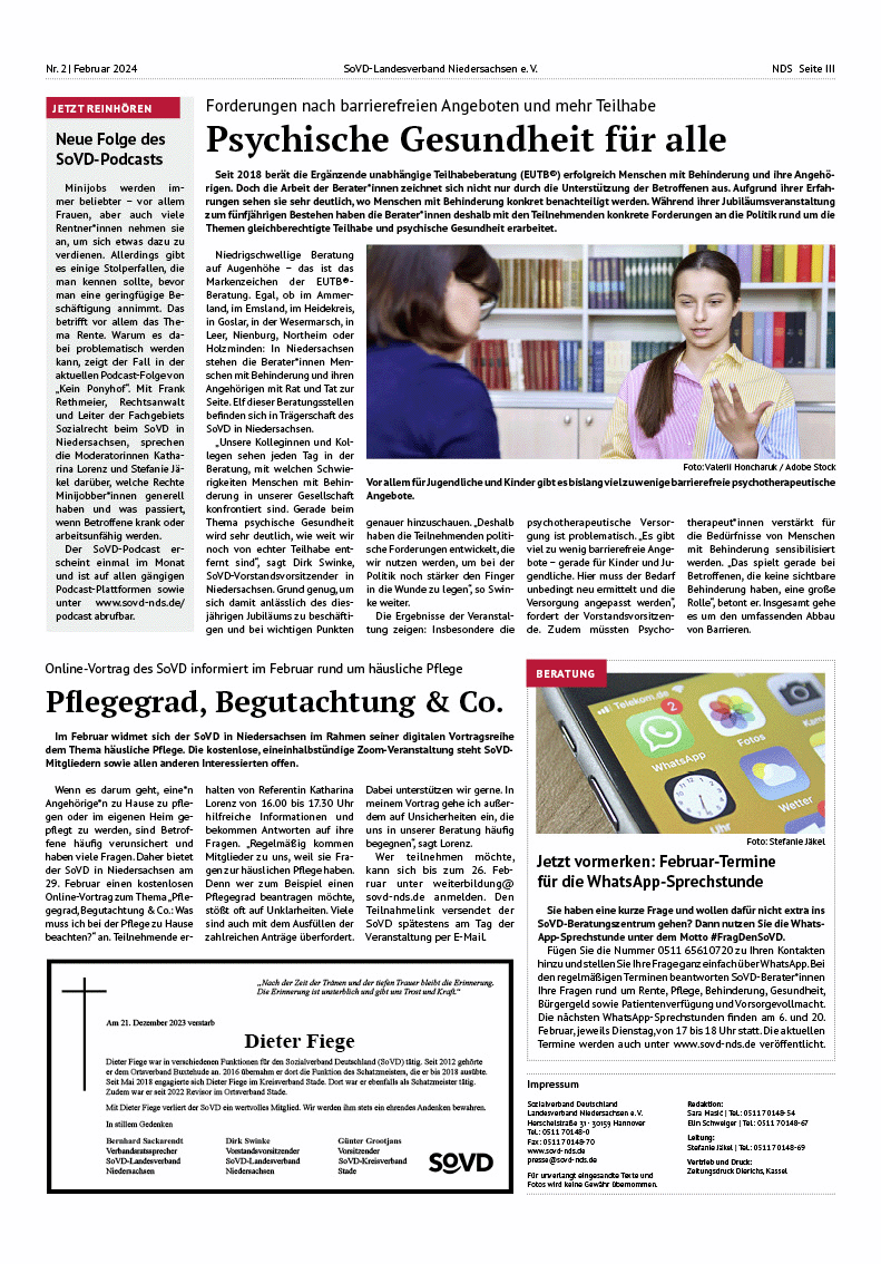 SoVD Zeitung; Ausgabe Nr.2/Februar 2024 - Seite 3