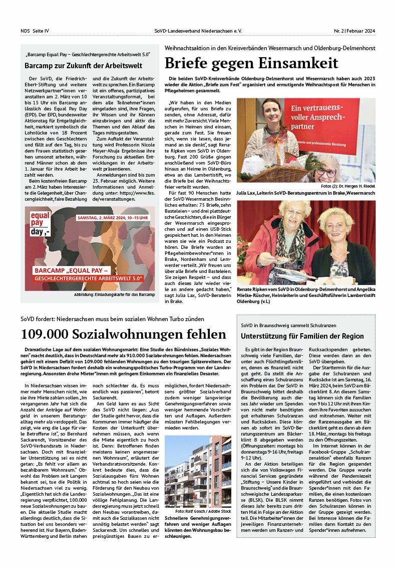 SoVD Zeitung; Ausgabe Nr.2/Februar 2024 - Seite 4