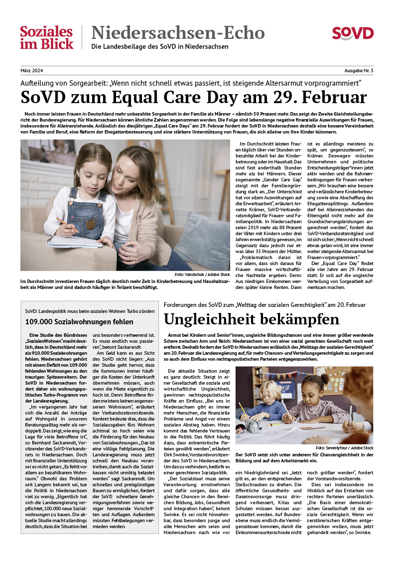 SoVD Zeitung; Ausgabe Nr.3/März 2024 - Gesamt